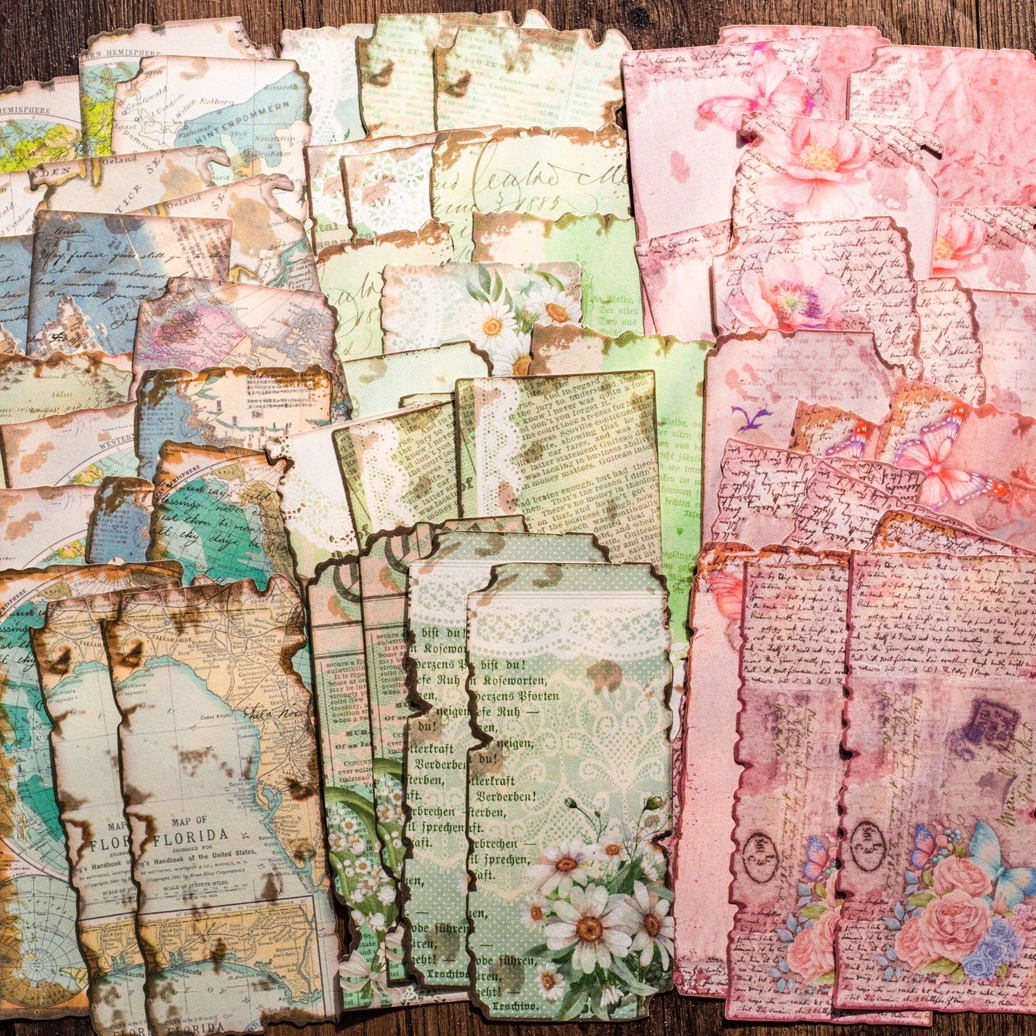 Old Dream Book Series Alien Book Page Scarpbook Paper