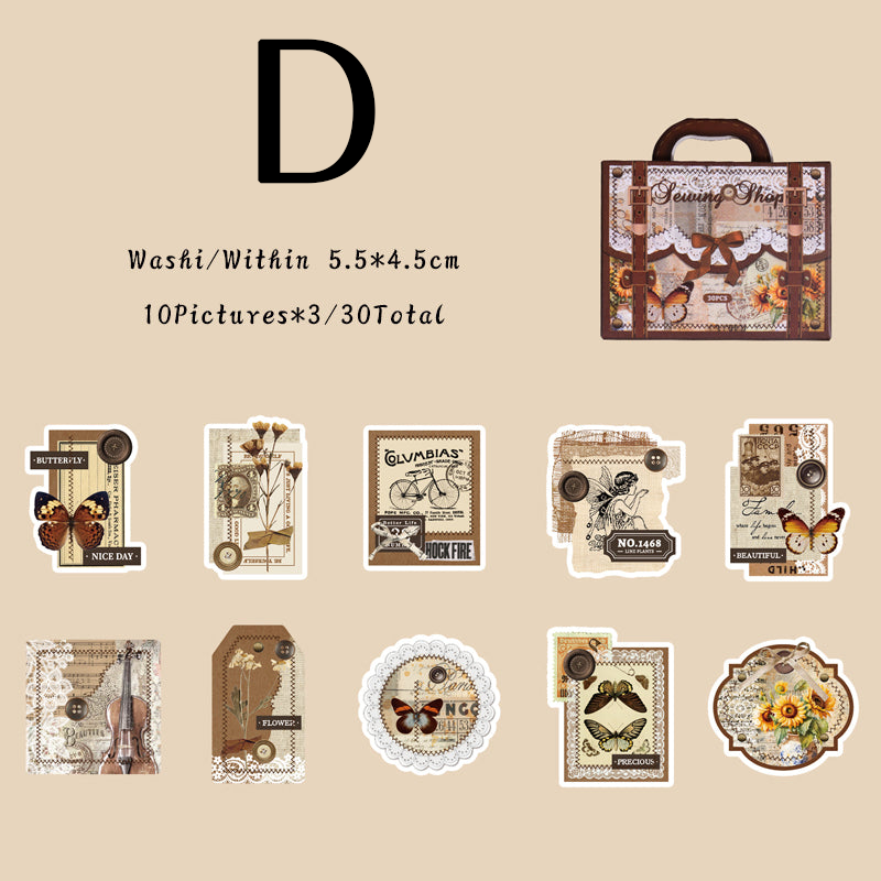 Sewing hand made series sticker