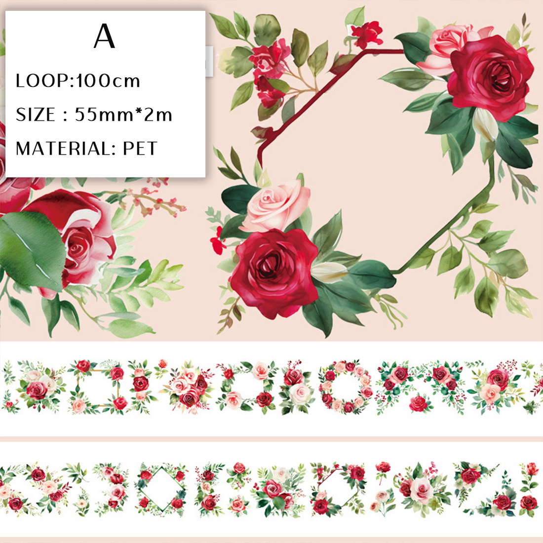 Dream Flower Washi and PET Tape ( 9 styles )