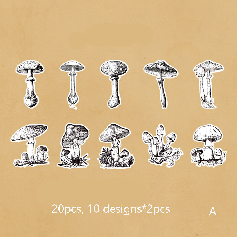 Black and White Flower Stickers