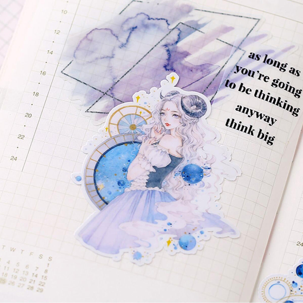 Aries girl sticker for journaling