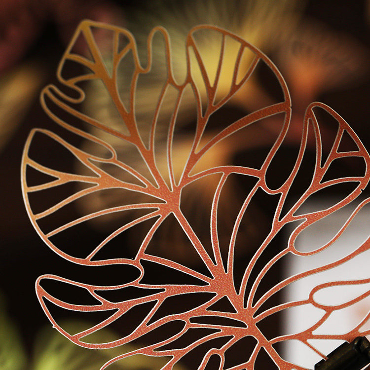 Laser cutter die cut leaf stickers 10pcs