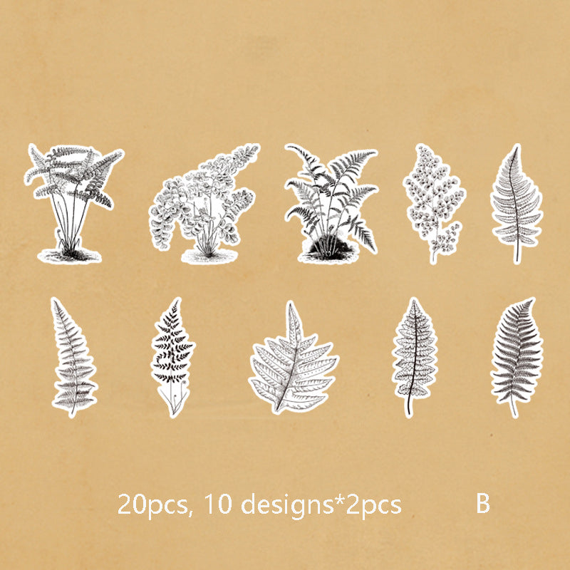 Black and White Flower Stickers