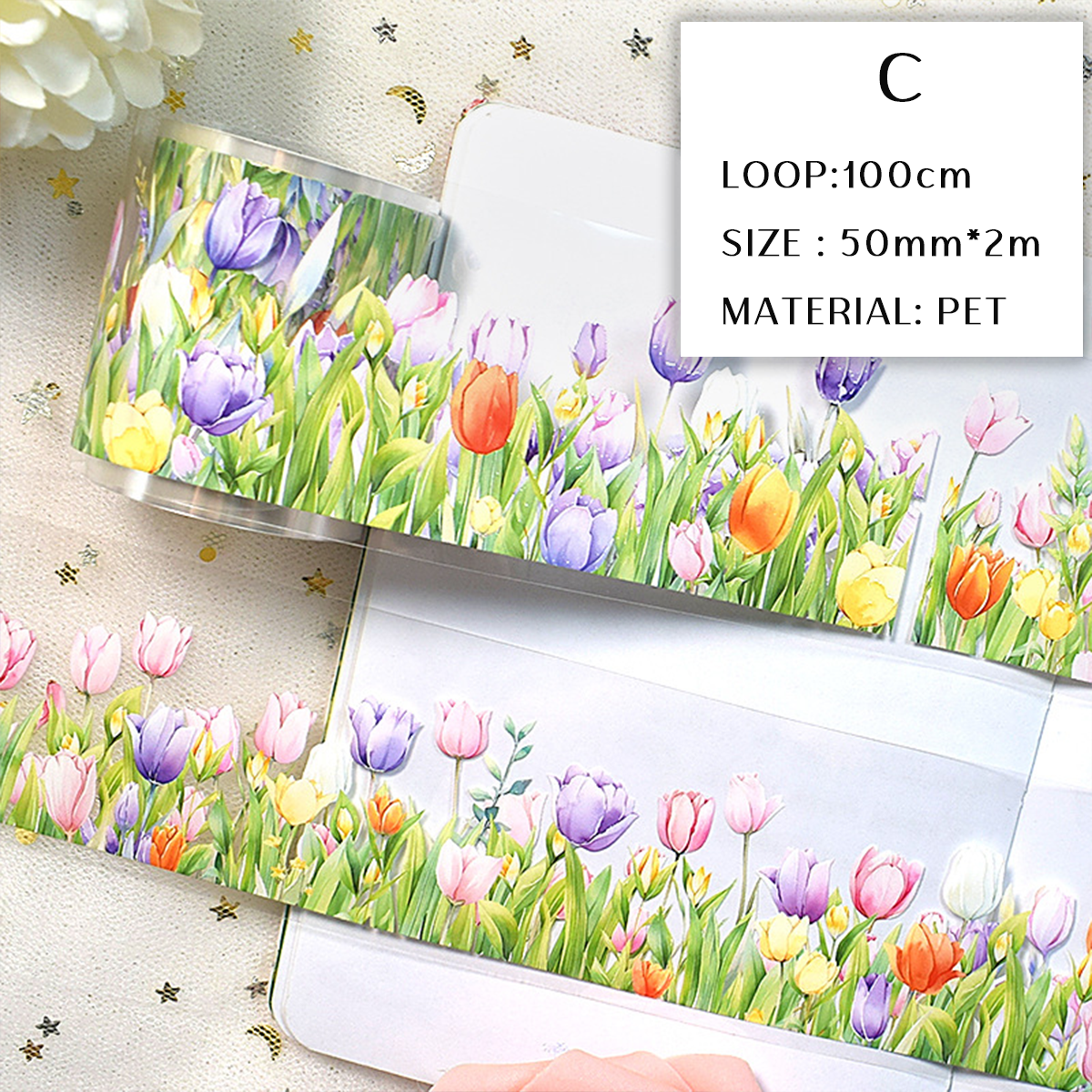 Dream Flower Washi and PET Tape ( 9 styles )