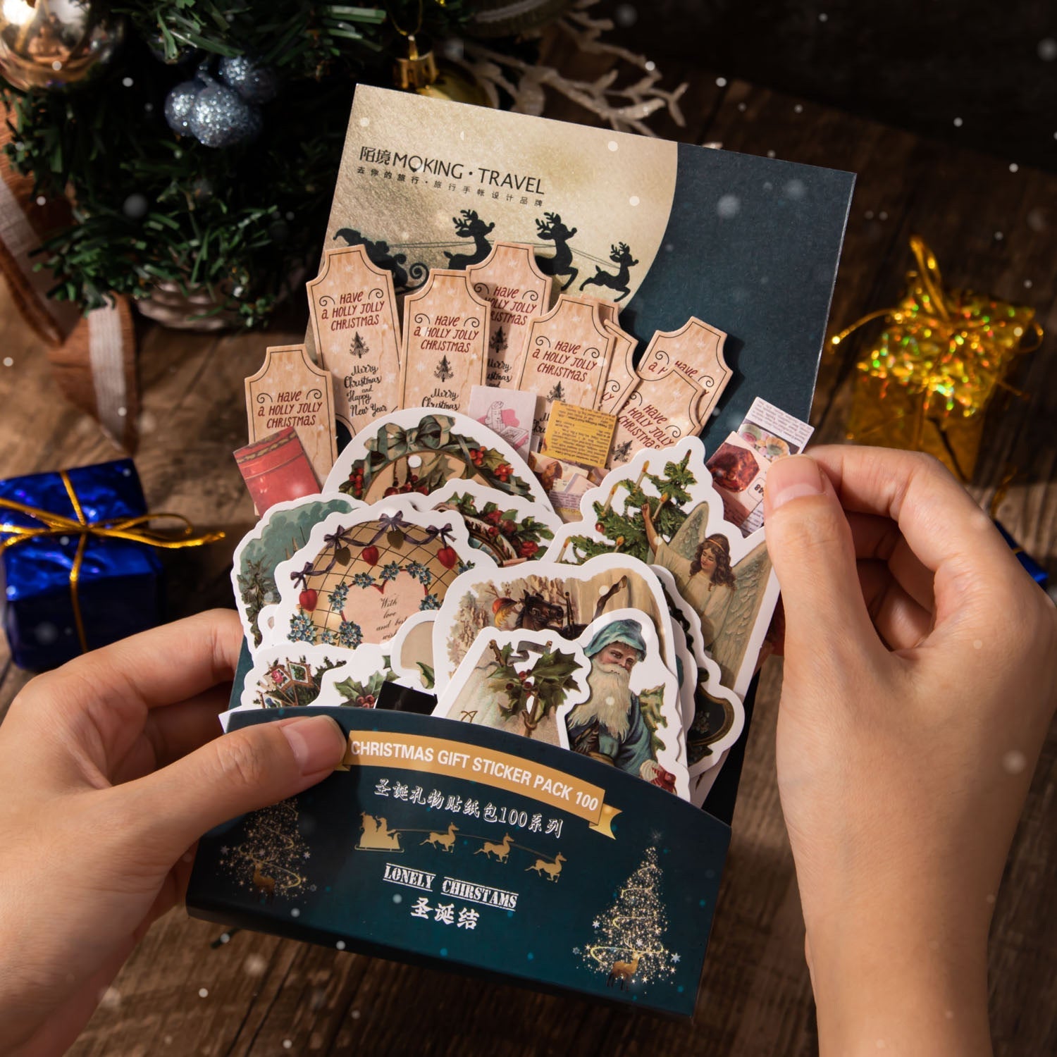 Christmas Gift Stickers 100pcs