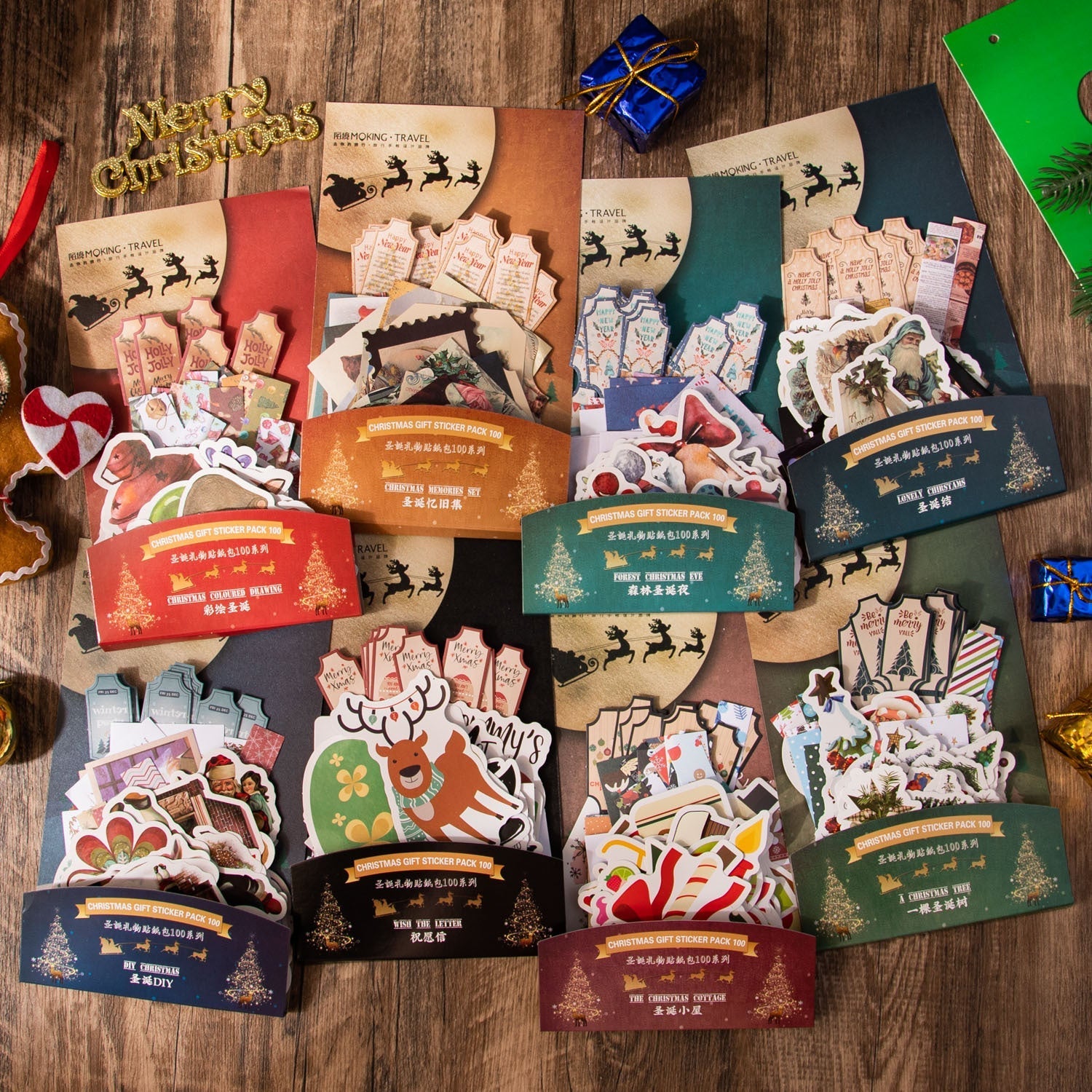 Christmas Gift Stickers 100pcs