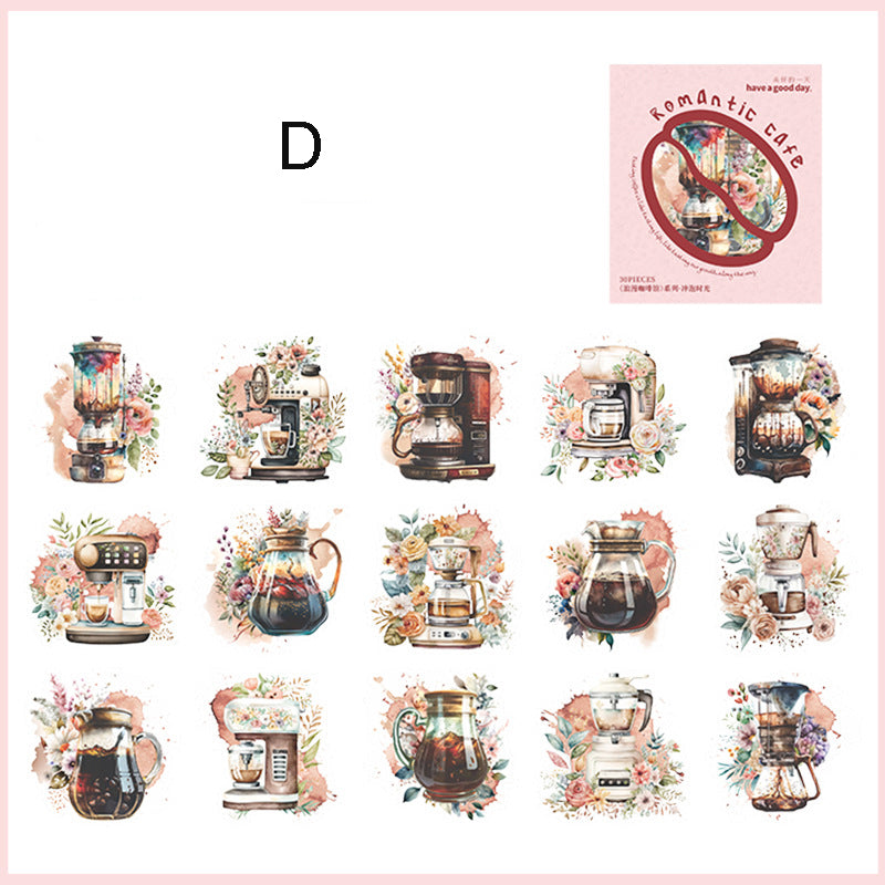 Coffee Theme Stickers 30pcs