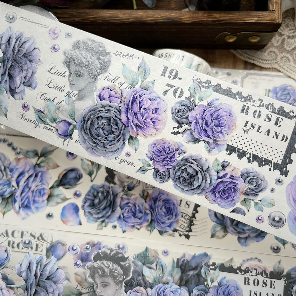 6.5cm*200cm Dark Moonflower Tape