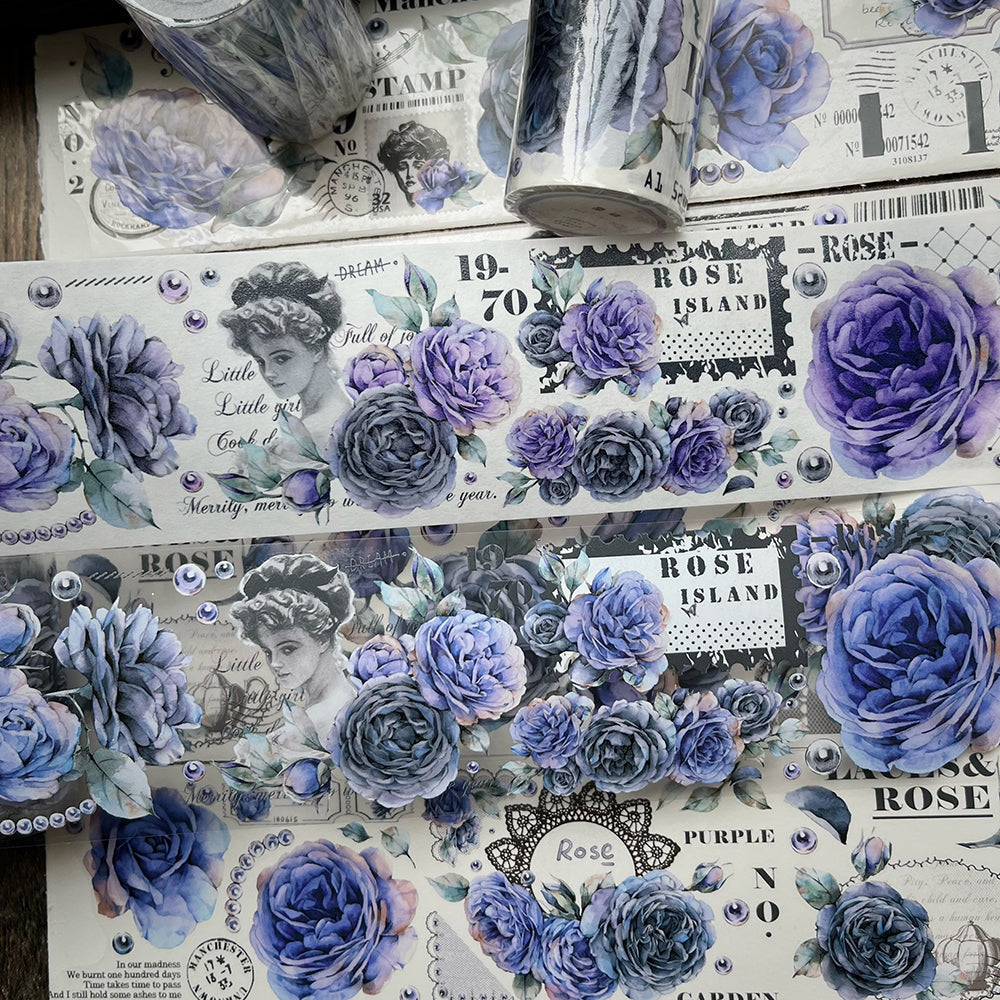 6.5cm*200cm Dark Moonflower Tape