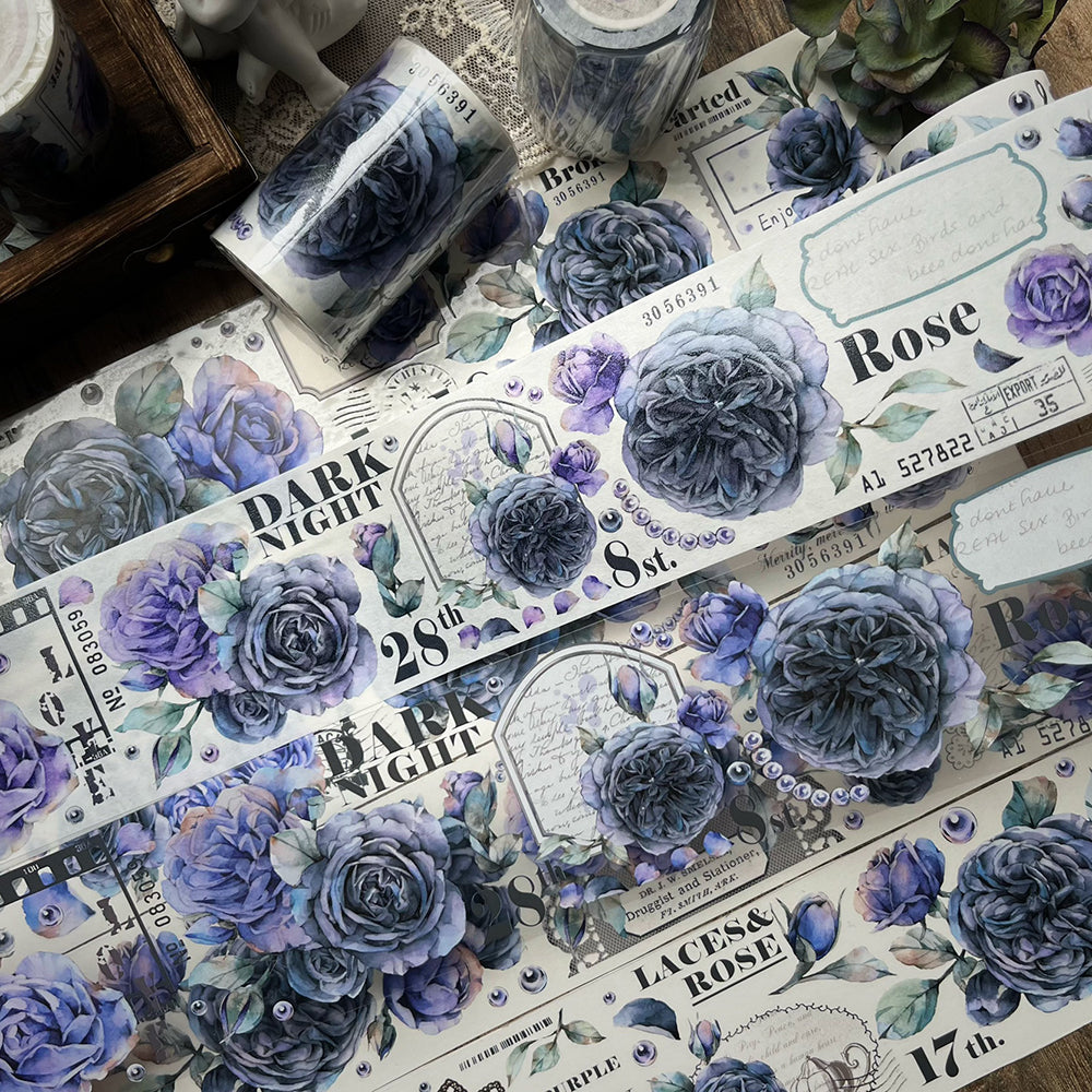 6.5cm*200cm Dark Moonflower Tape