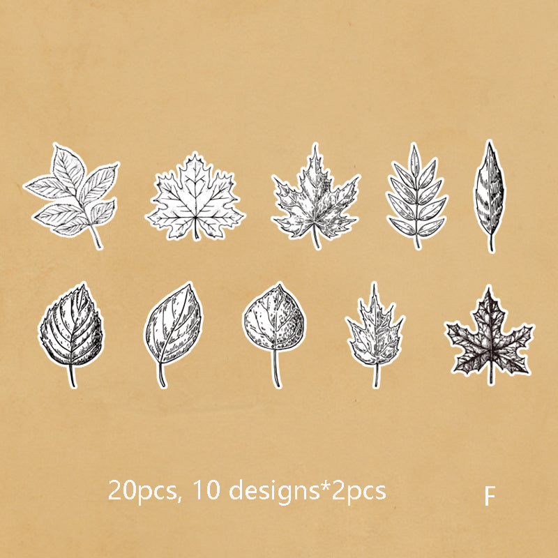 Black and White Flower Stickers