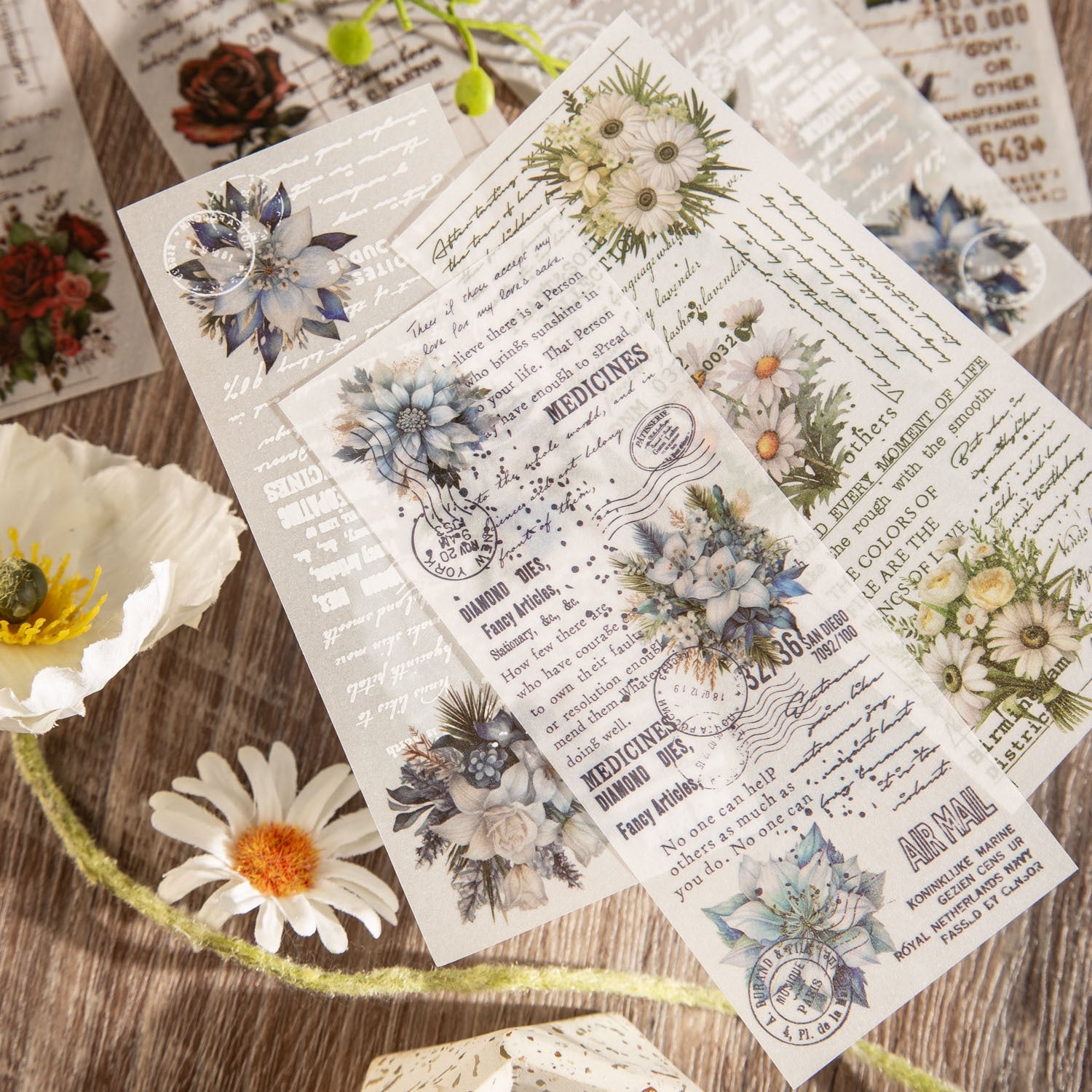 Flowery Manuscript Paper 30pcs