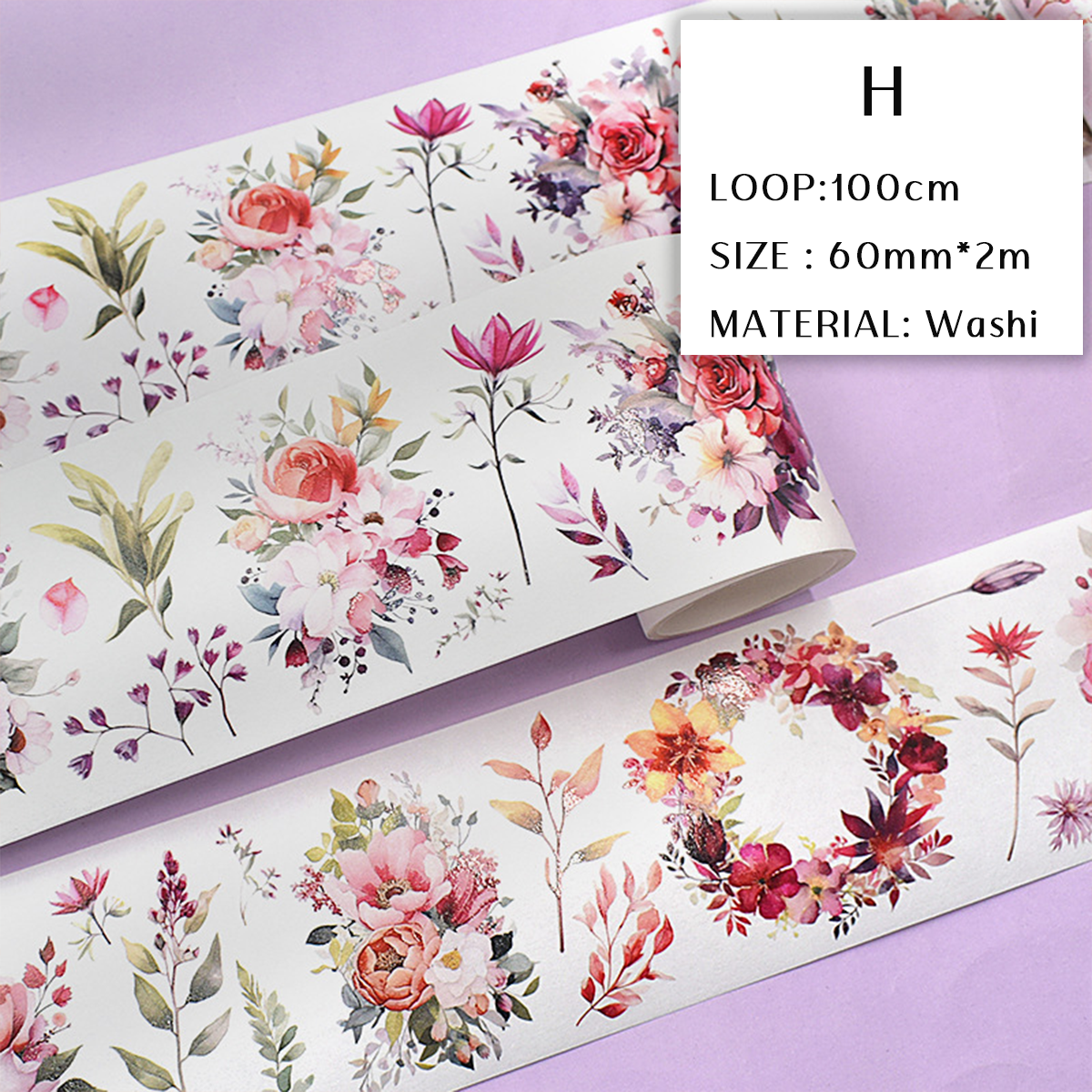 Dream Flower Washi and PET Tape ( 9 styles )