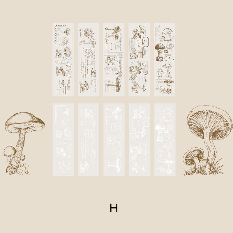 mushroom vintage vellum scrapbook paper