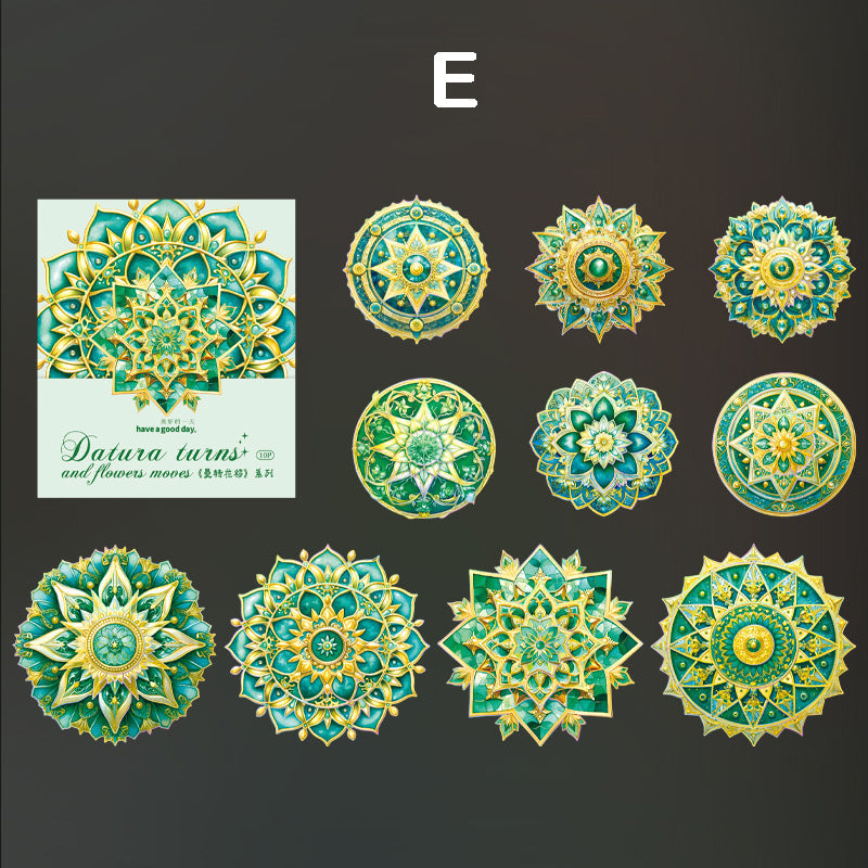 Mandala Flower Sticker 10pcs