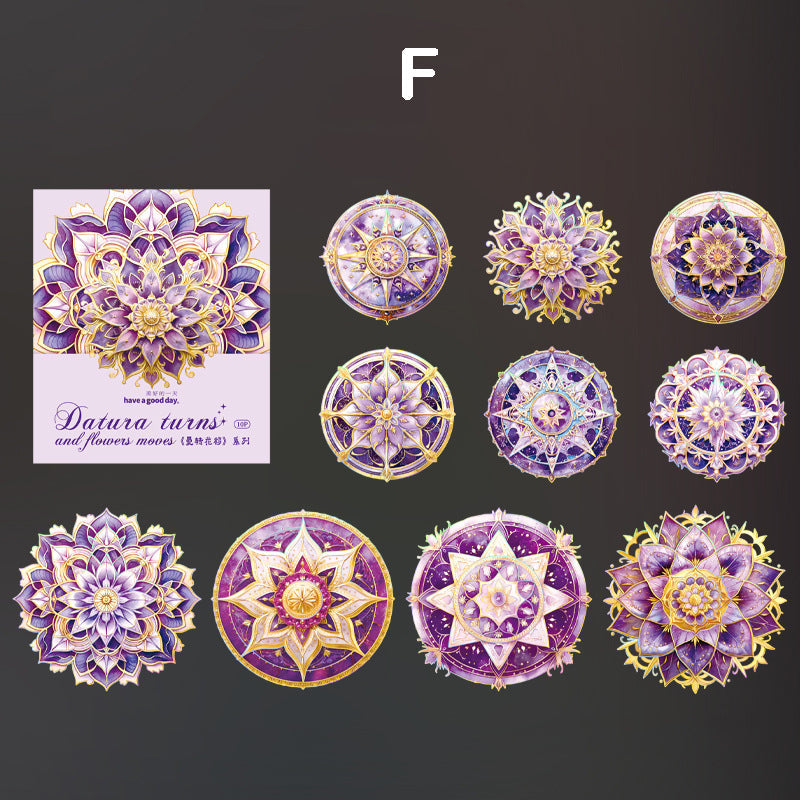 Mandala Flower Sticker 10pcs