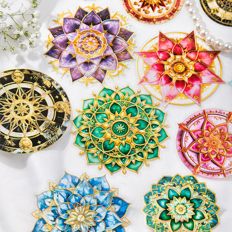Mandala Flower Sticker 10pcs