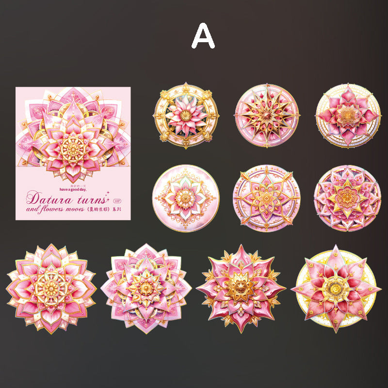 Mandala Flower Sticker 10pcs