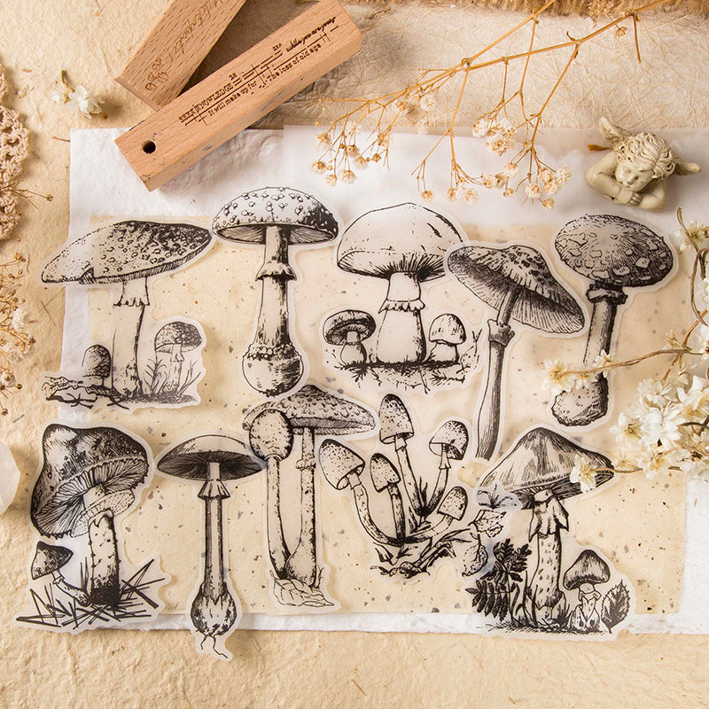 Black and White Flower Stickers