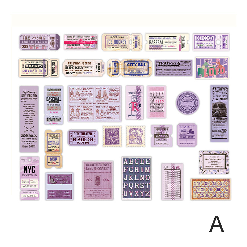 Kits de pegatinas de papel de etiqueta vintage 60 piezas