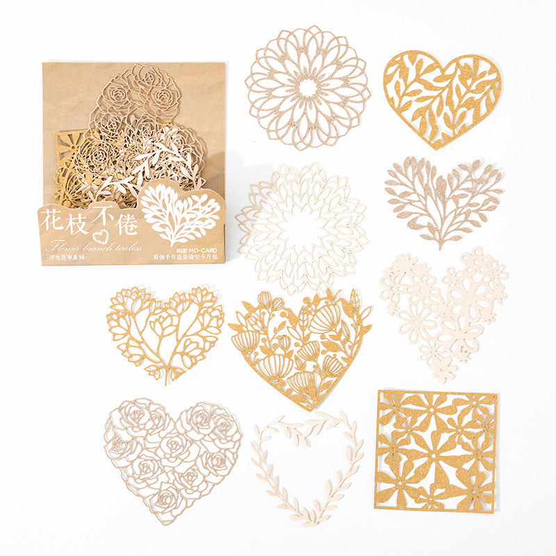 Floating Flower Series Embossed Die Cut Paper