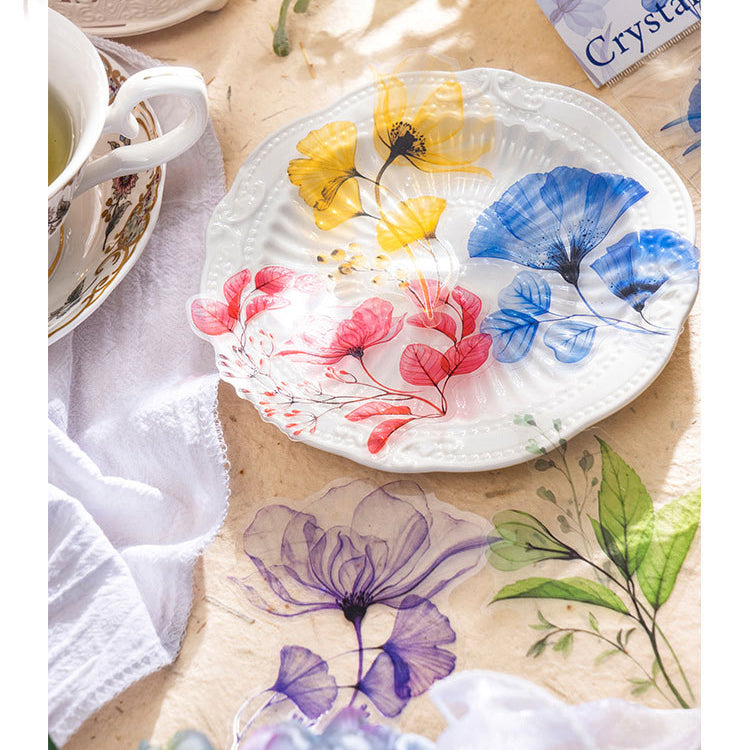 Crystal Flower Stickers 10pcs
