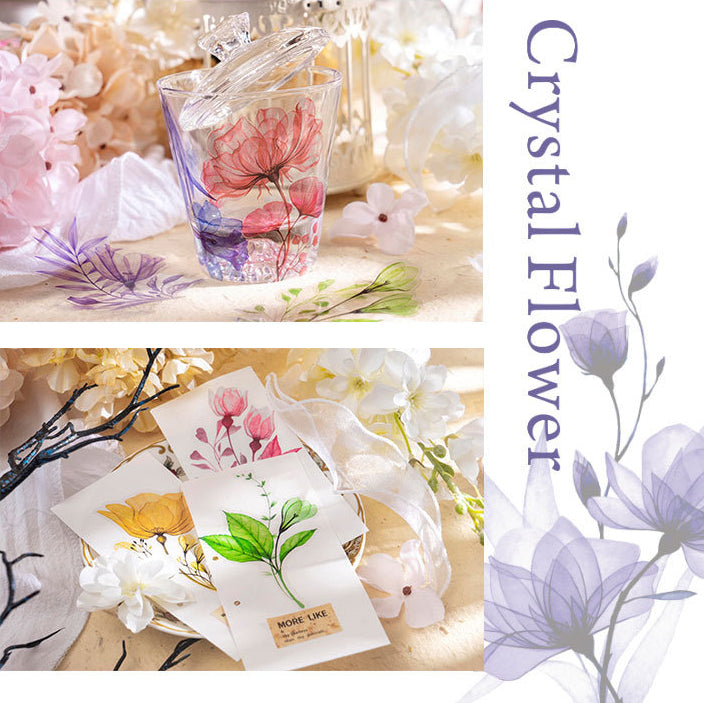 Crystal Flower Stickers 10pcs