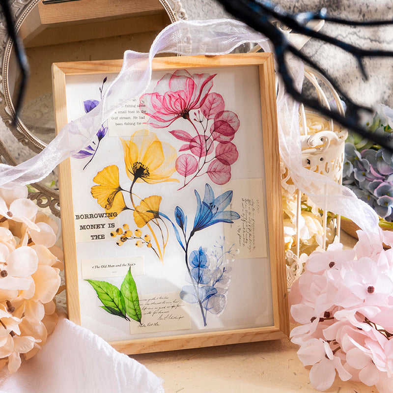 Crystal Flower Stickers 10pcs