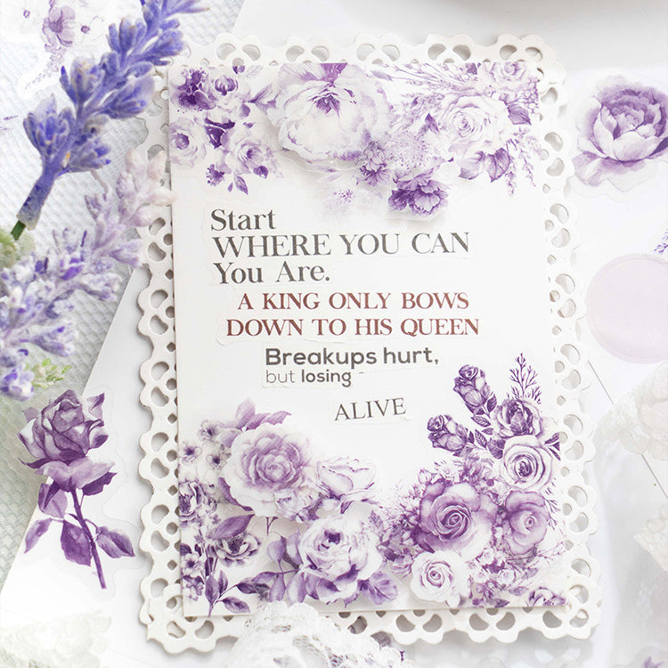 Reflection of Flowers Theme Stickers 50pcs