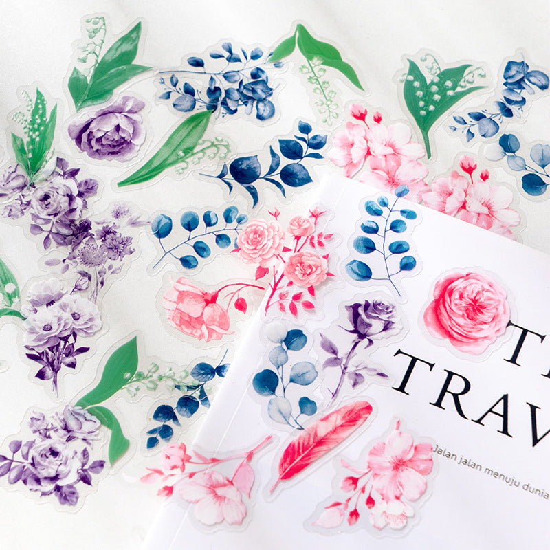 Reflection of Flowers Theme Stickers 50pcs