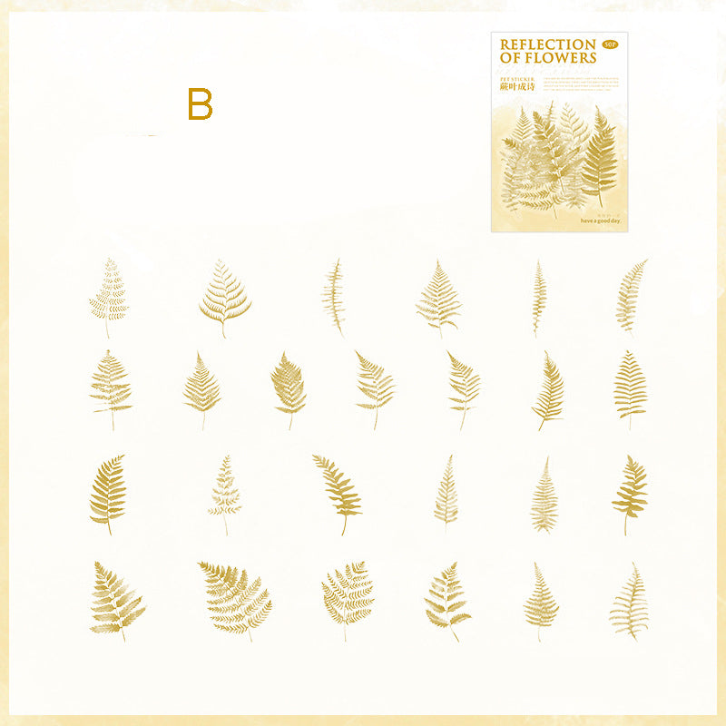 Reflection of Flowers Theme Stickers 50pcs