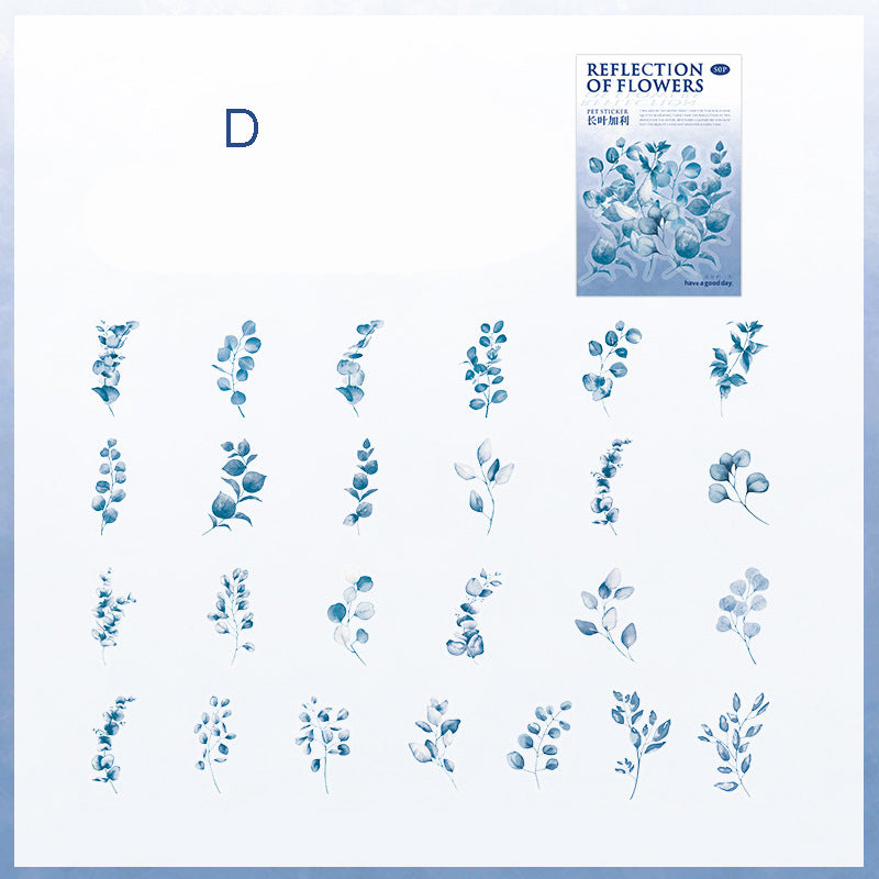 Reflection of Flowers Theme Stickers 50pcs