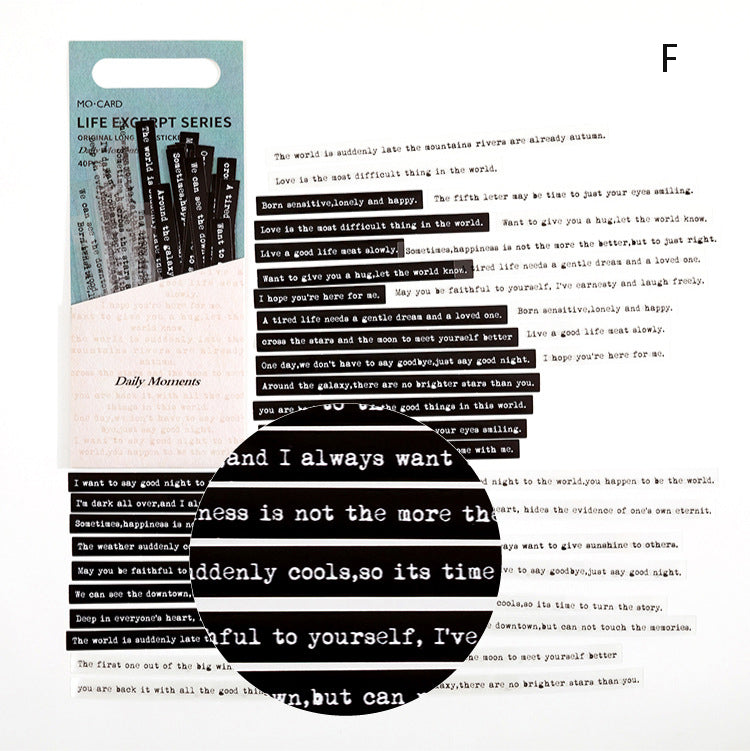 Stripe Stickers Life Pakcs 40pcs