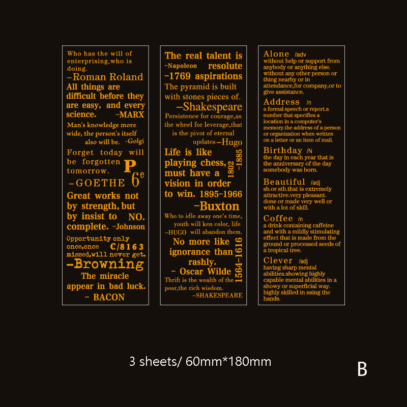 Text Note Series Stickers