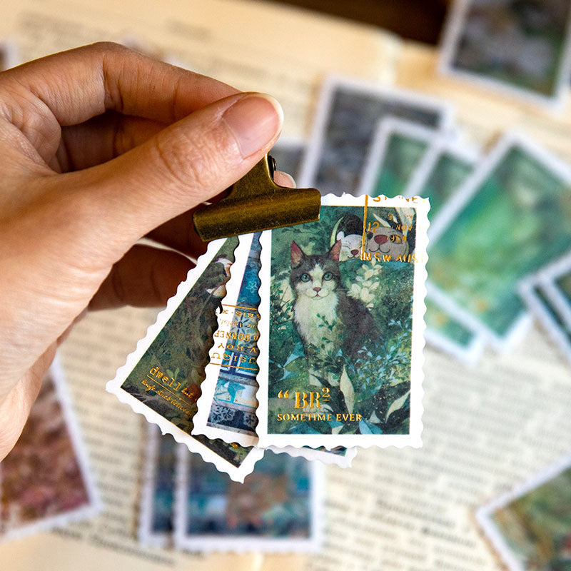 Hefeng Summer Language Series Stamp Sticker 45pcs