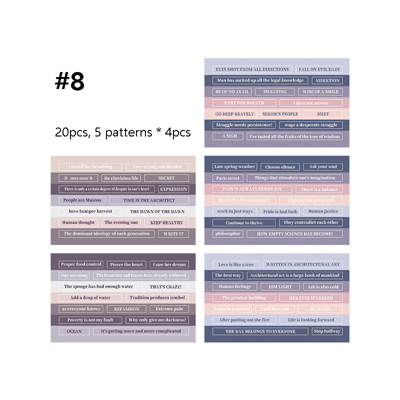 Washi zerreißbarer Notizaufkleber