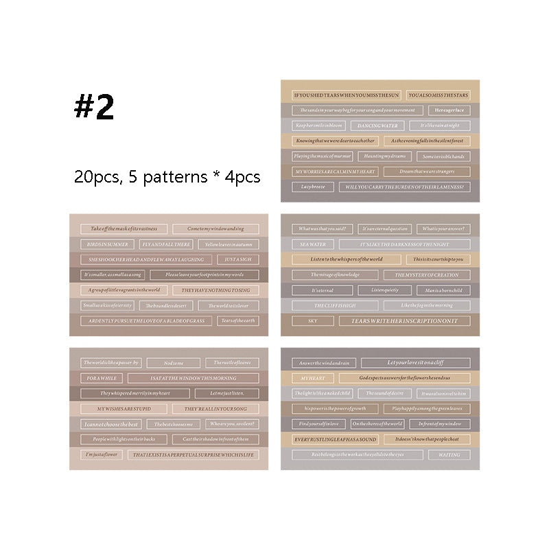 Washi zerreißbarer Notizaufkleber