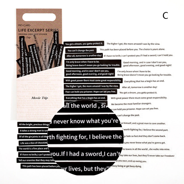 Stripe Stickers Life Pakcs 40pcs