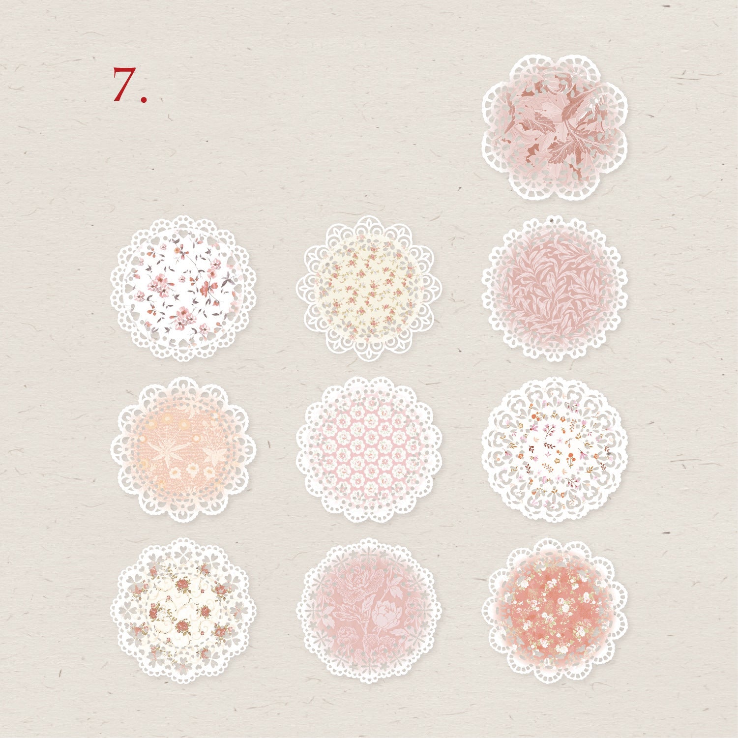 Lace Hollow Kraft Deco Paper 20pcs