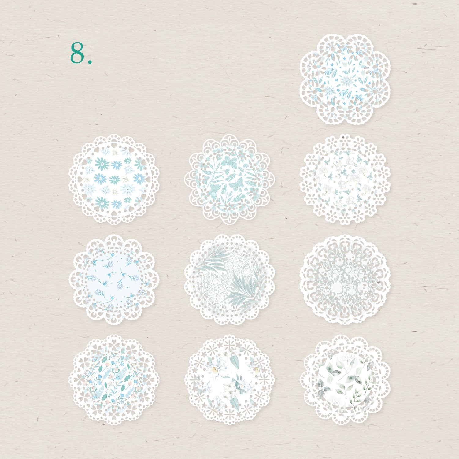 Lace Hollow Kraft Deco Paper 20pcs