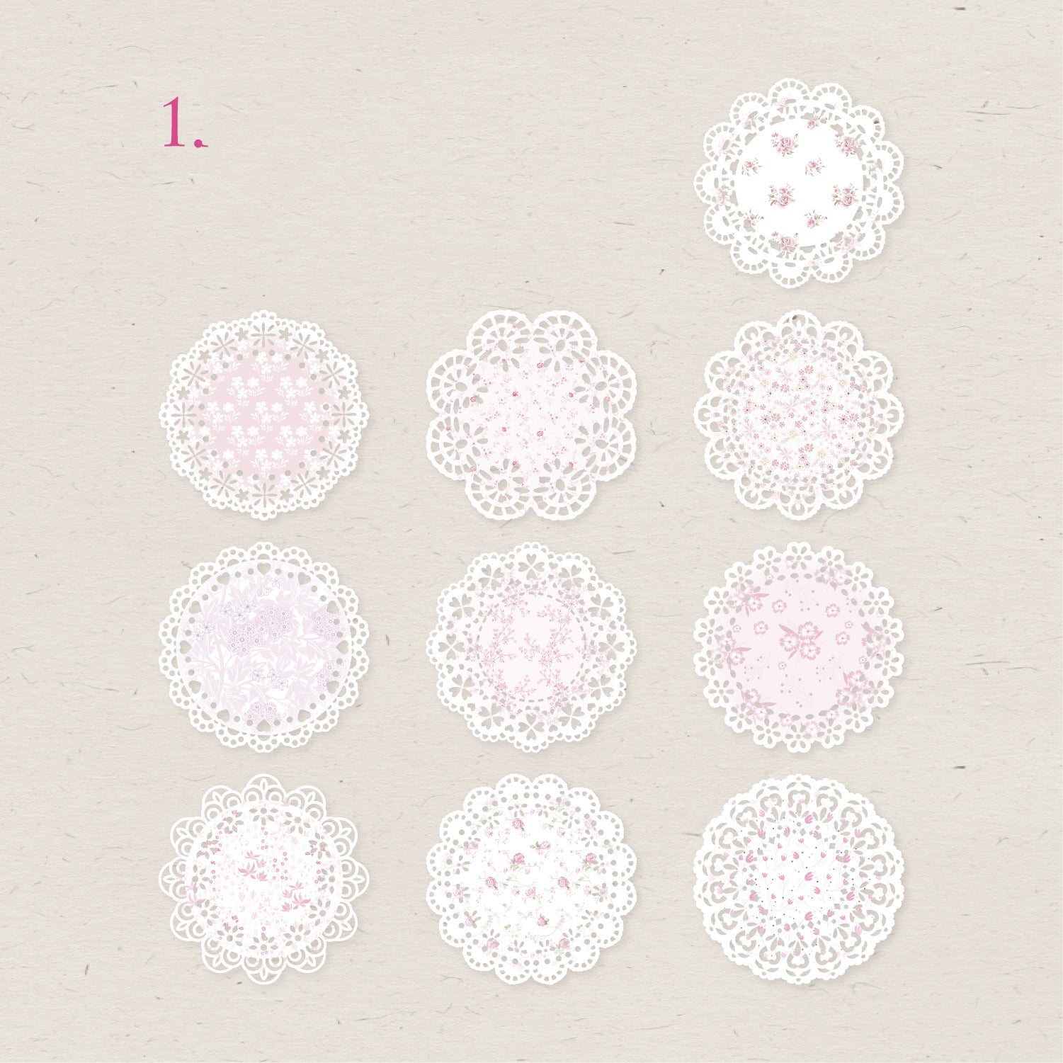 Lace Hollow Kraft Deco Paper 20pcs