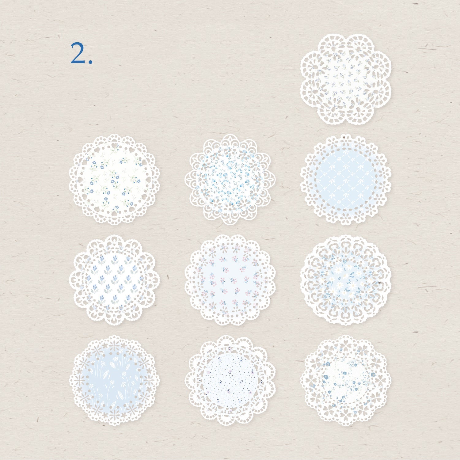 Lace Hollow Kraft Deco Paper 20pcs