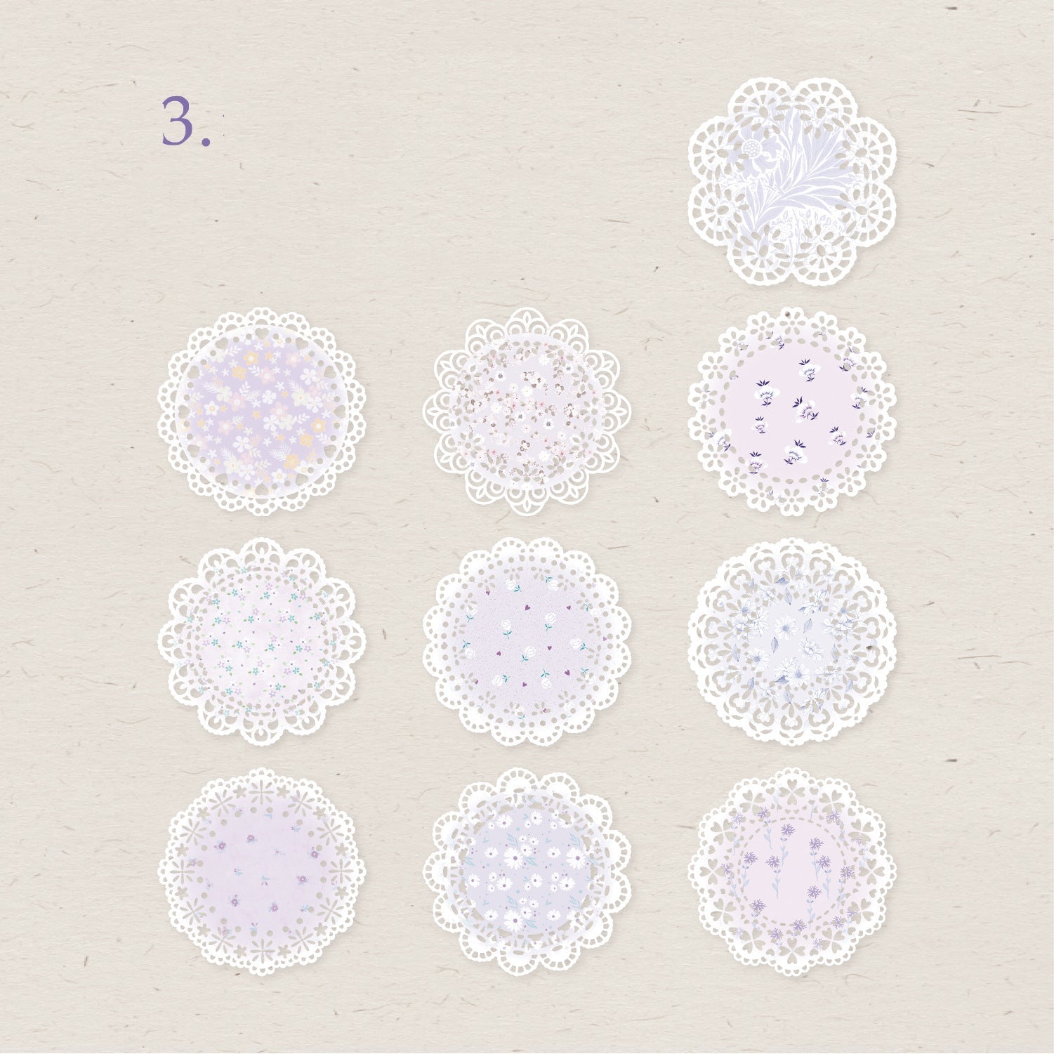 Lace Hollow Kraft Deco Paper 20pcs
