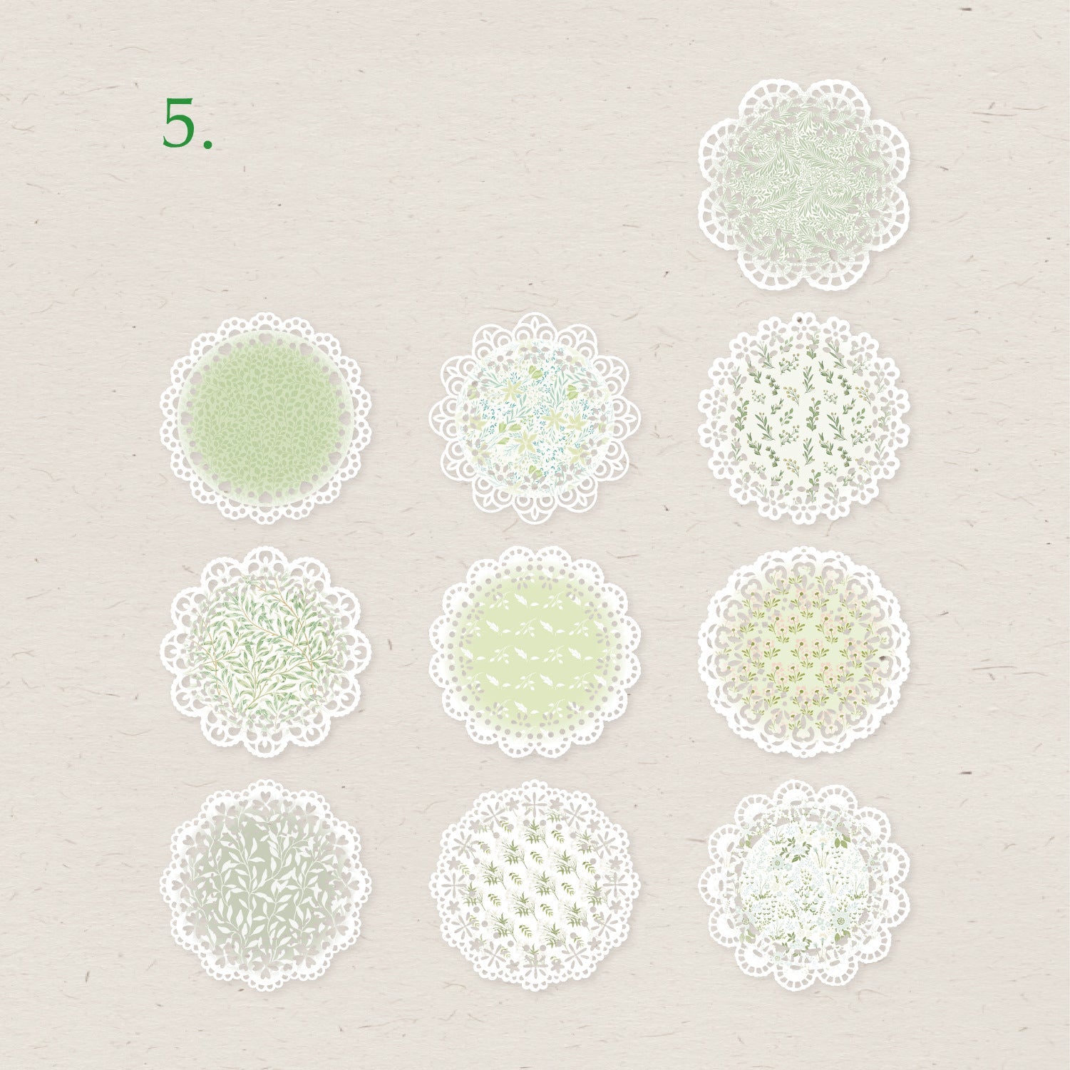 Lace Hollow Kraft Deco Paper 20pcs