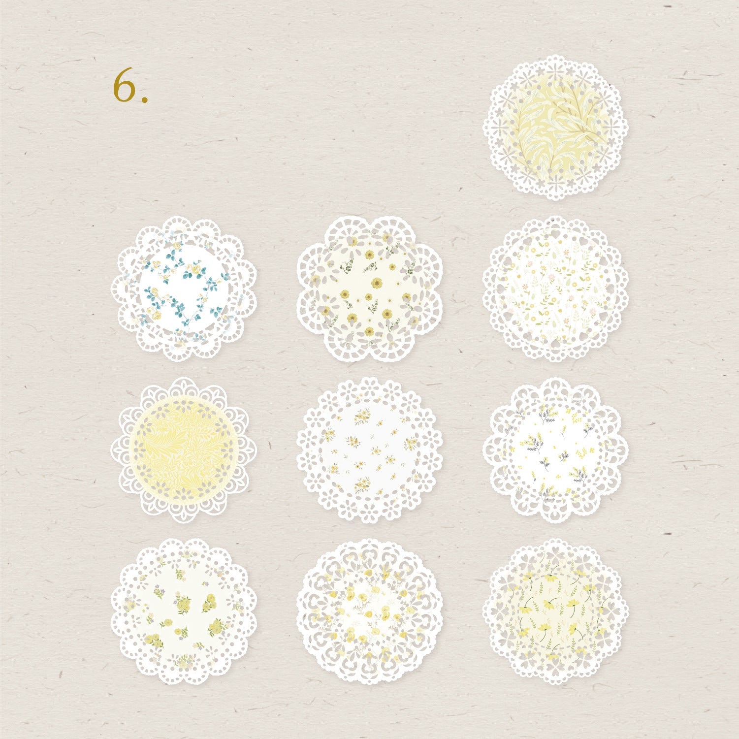 Lace Hollow Kraft Deco Paper 20pcs