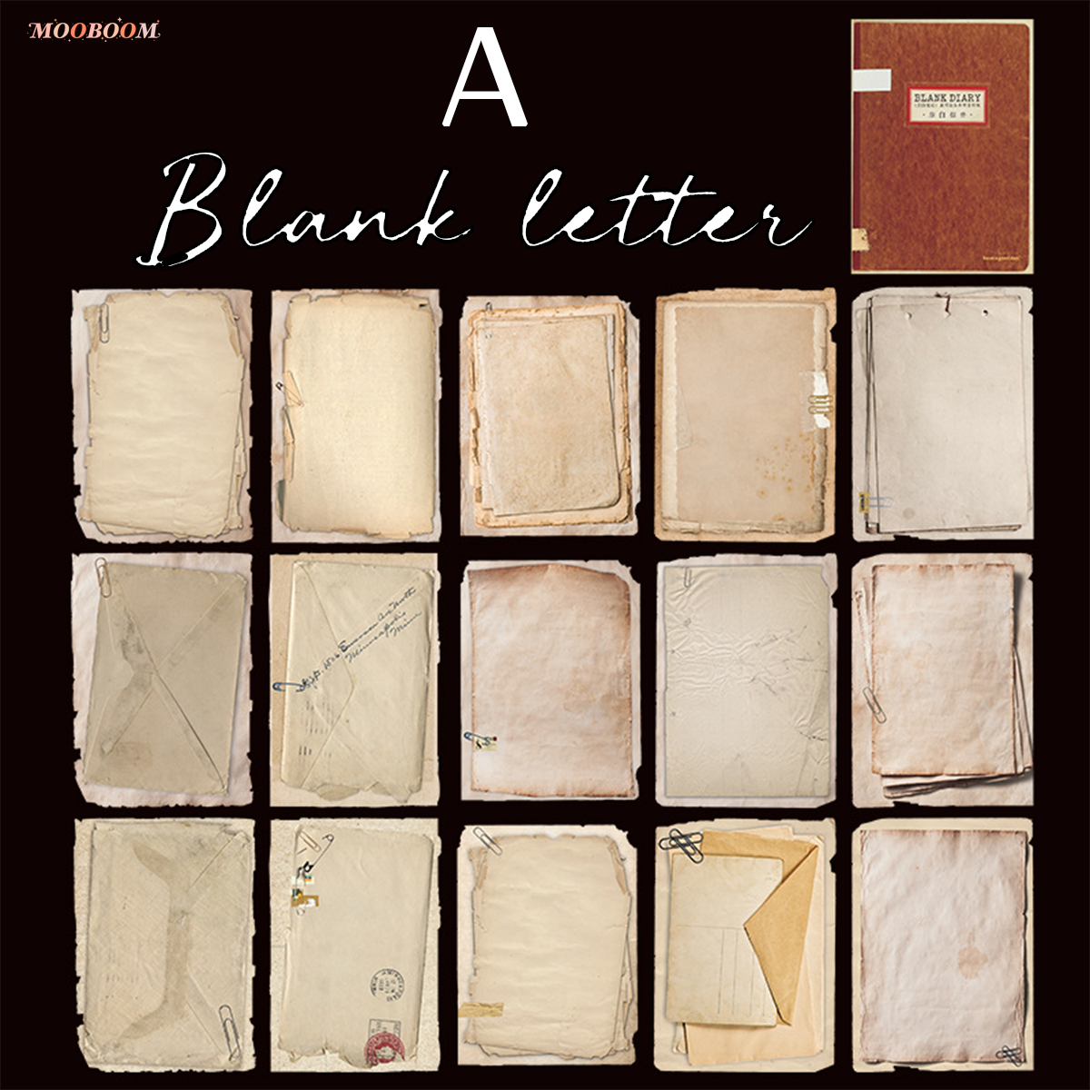 Blank Notebook Series Vintage Paper Book
