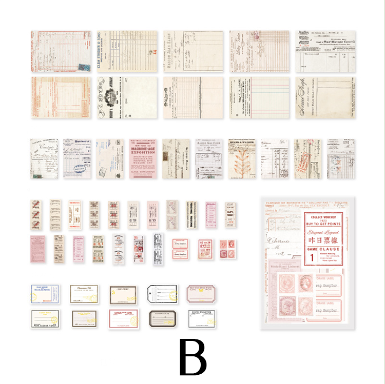 Chapters of Time Series - Vintage Journal Paper 100Pcs