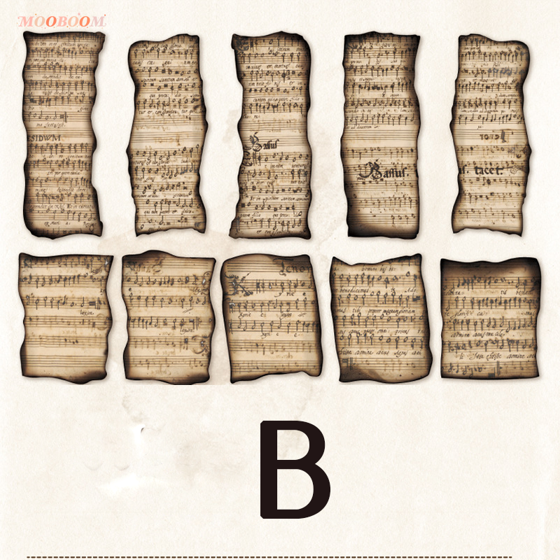 "Time Silhouette " Series Vintage Scrapbook Paper