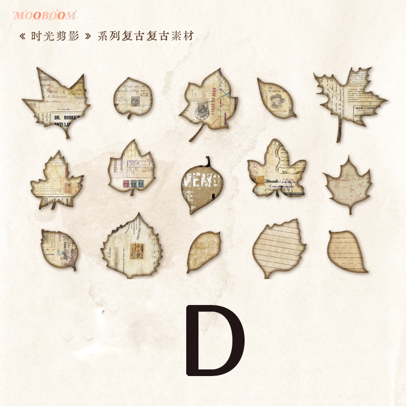 "Time Silhouette " Series Vintage Scrapbook Paper