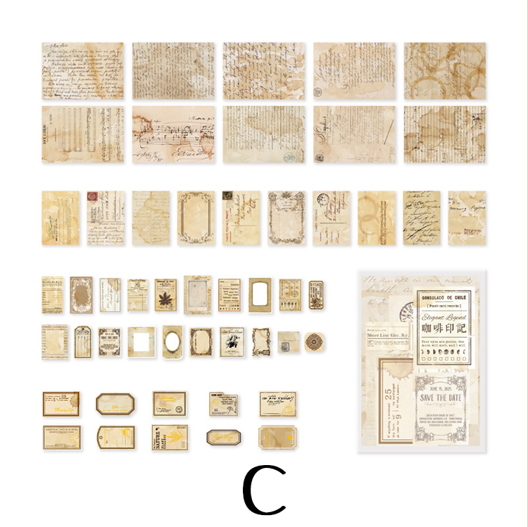 Chapters of Time Series - Vintage Journal Paper 100Pcs